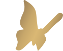 Gold Butterfly facing right